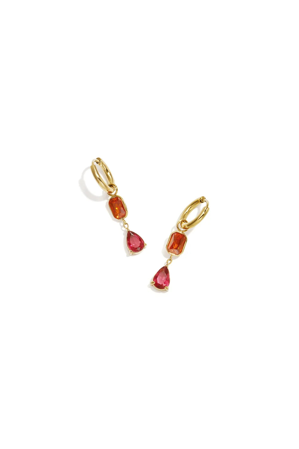 Ruby drop earrings