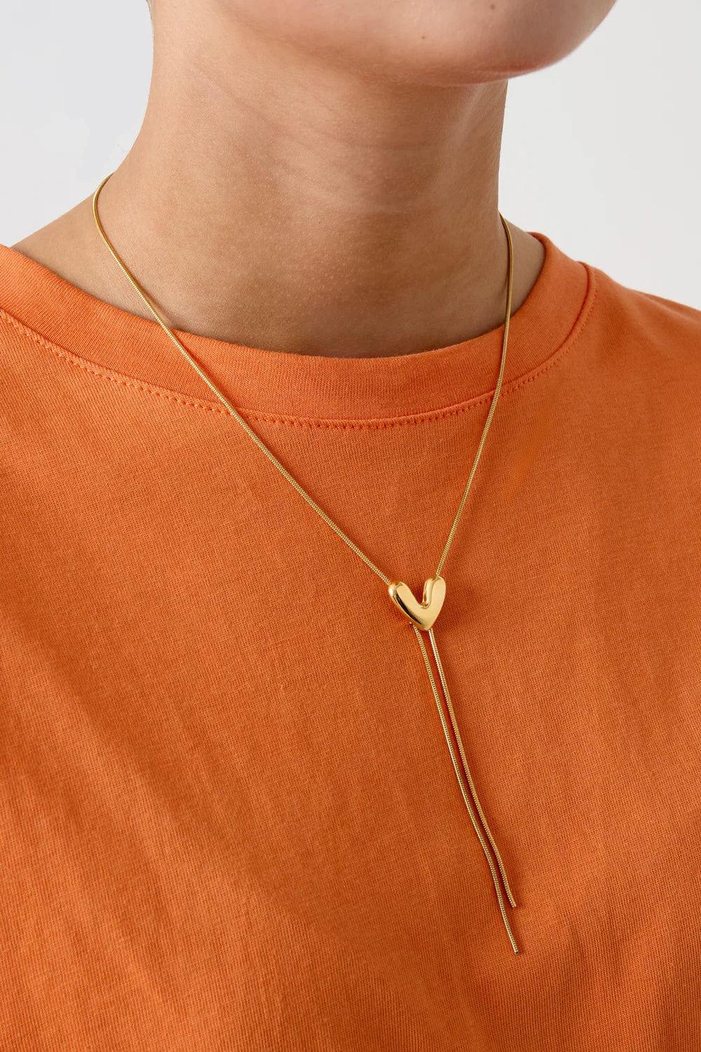 Heart drop necklace
