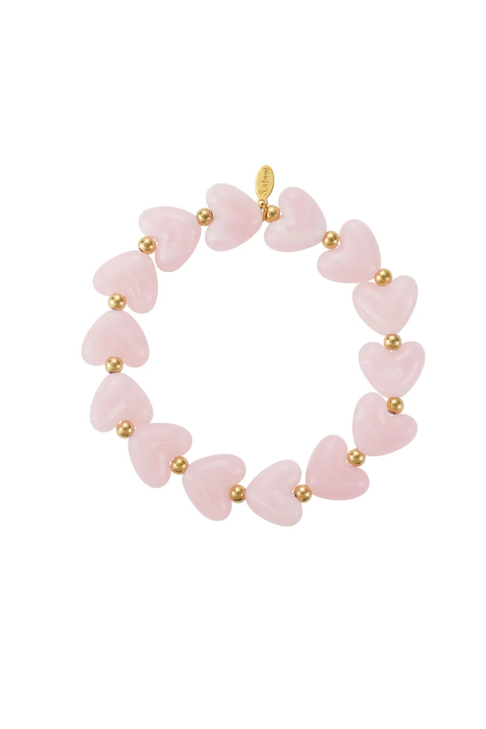 Beaded hearts bracelet