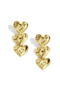 Heart drops earrings