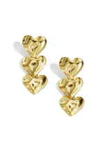 Heart drops earrings